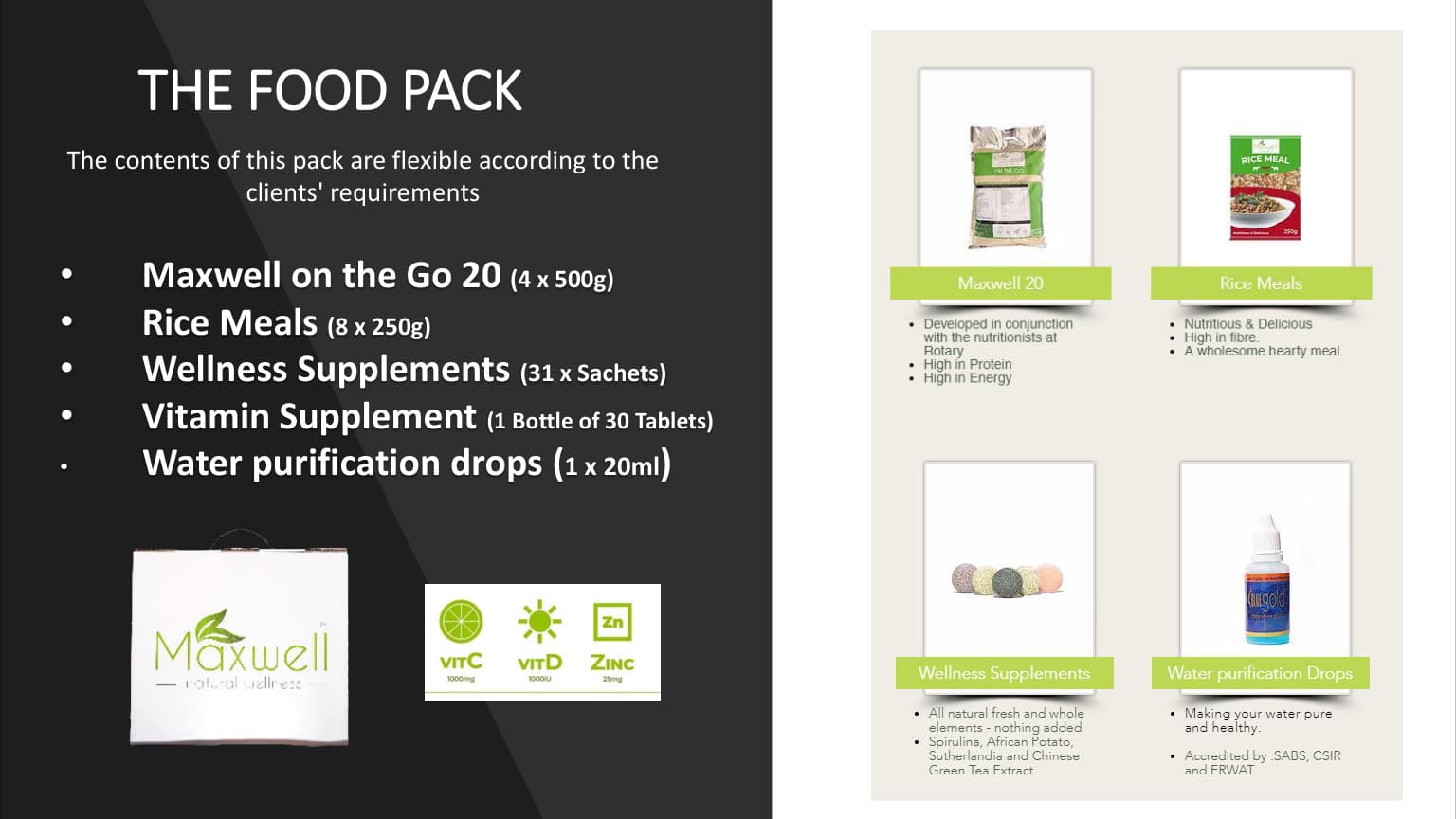 Maxwell Food Pack